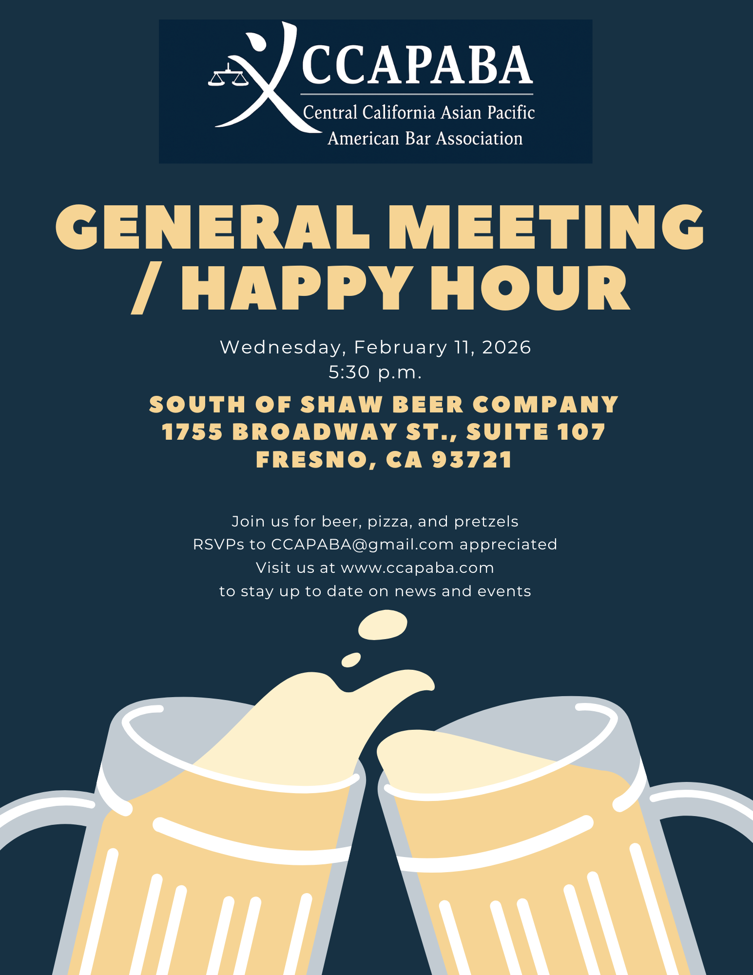 CCAPABA General Meeting / Happy Hour