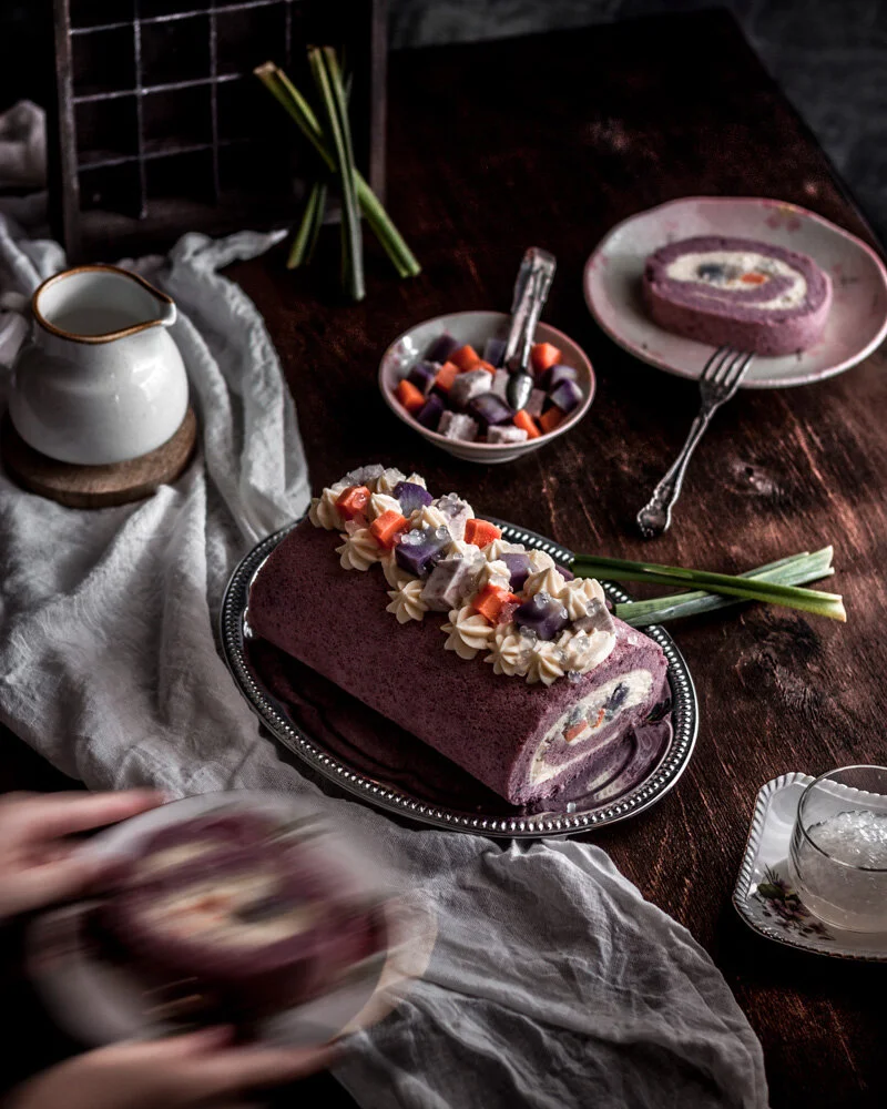 Bubur Cha Cha roll cake