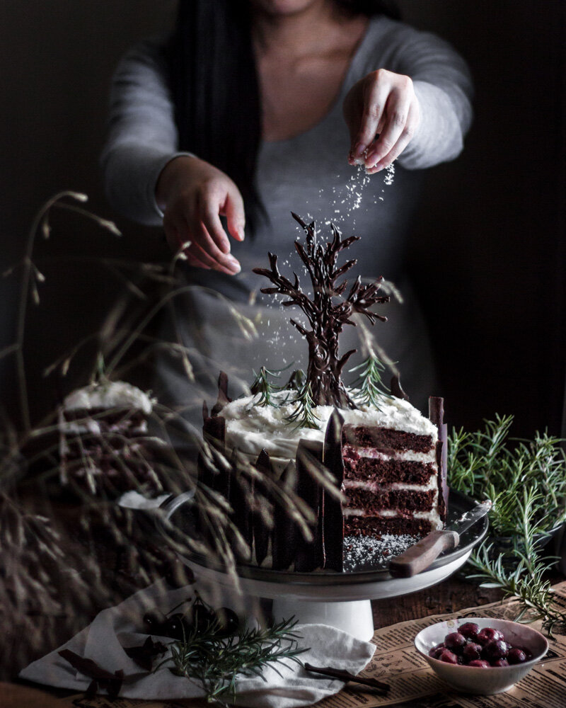 Coconut black forest cake