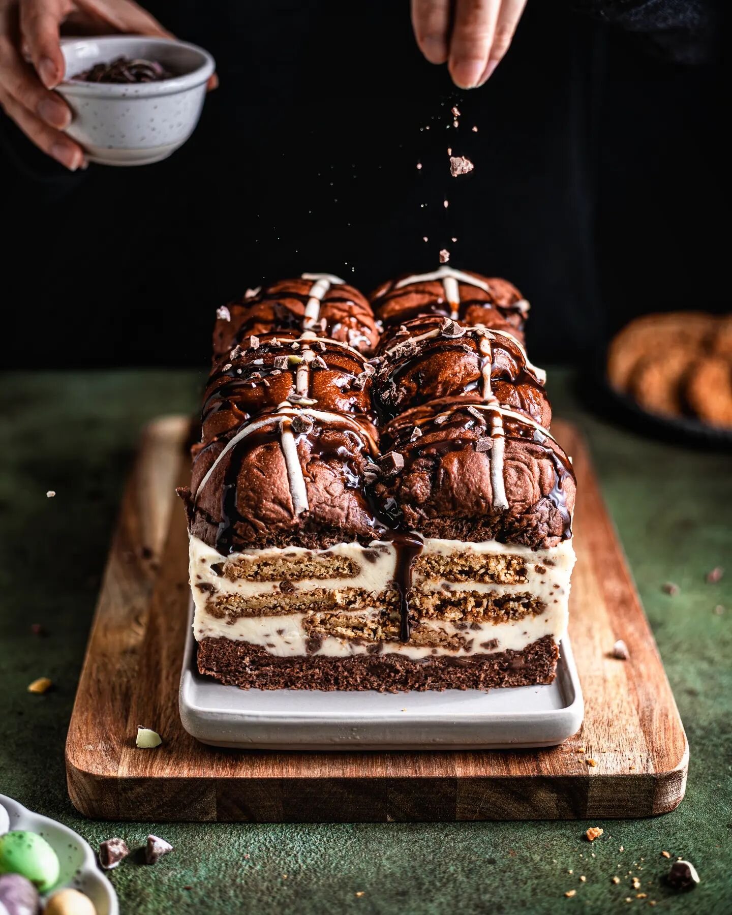 Layers upon layers.

No-bake hot cross bun butternut snap cheesecake.

Rushed to get the recipe up before actual Easter! (What I'm saying, is that the recipe is up 👀)

I say rushed, but really I mean procrastinated since last year (yes, I actually m