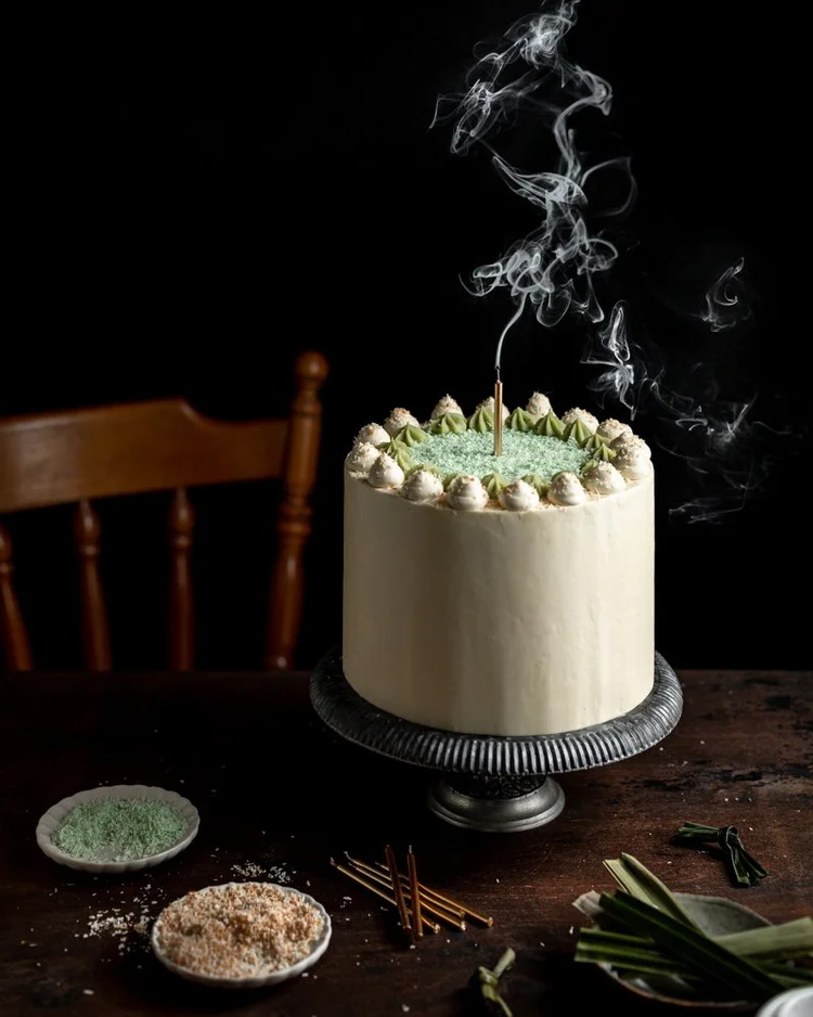 Coconut and pandan layer cake — Fliske's Food Studio