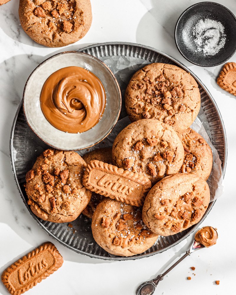 Gooey Biscoff speculoos spread filled cookies — Fliske's Food Studio