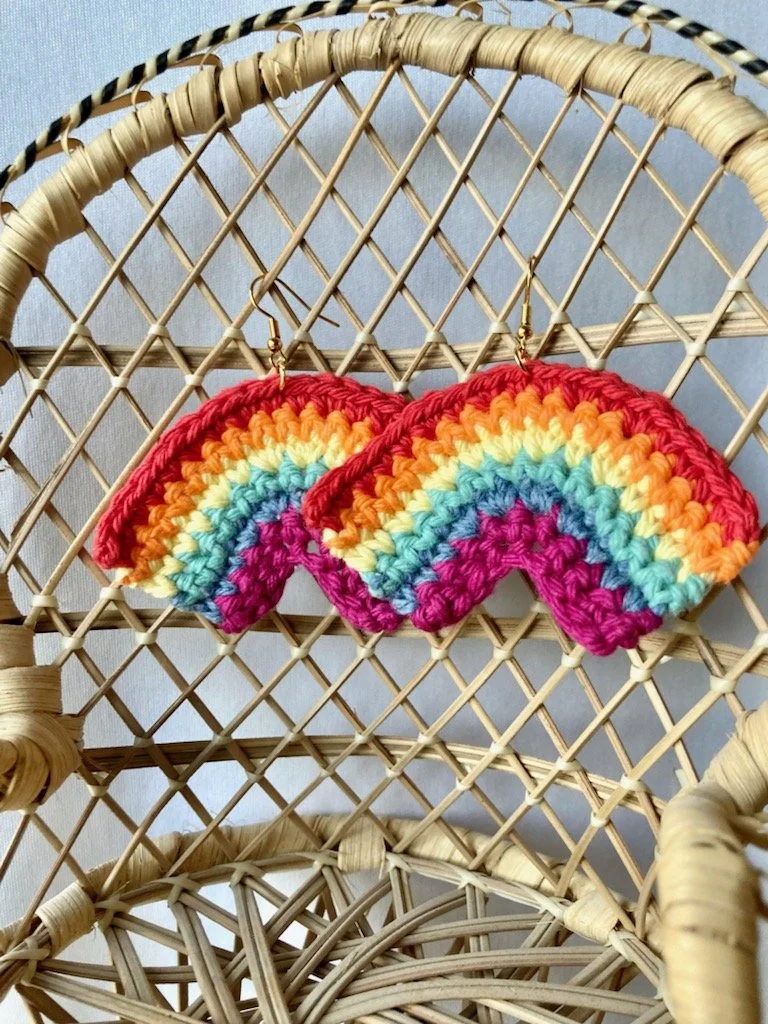 Crochet Rainbow Applique Pattern Crochet Rainbow Pattern Easy Rainbow