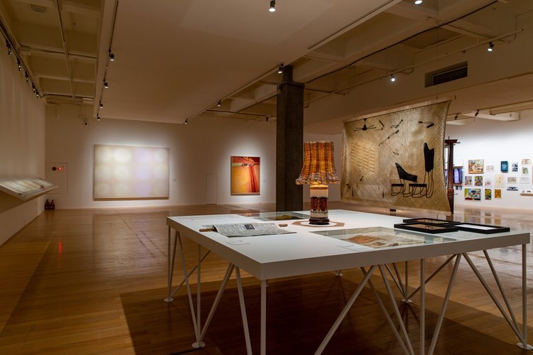  ‘Art Histories of a Forever War: Modernism Between Space and Home’, 2021, exhibition installation view. Image courtesy of Taipei Fine Art Museum. 