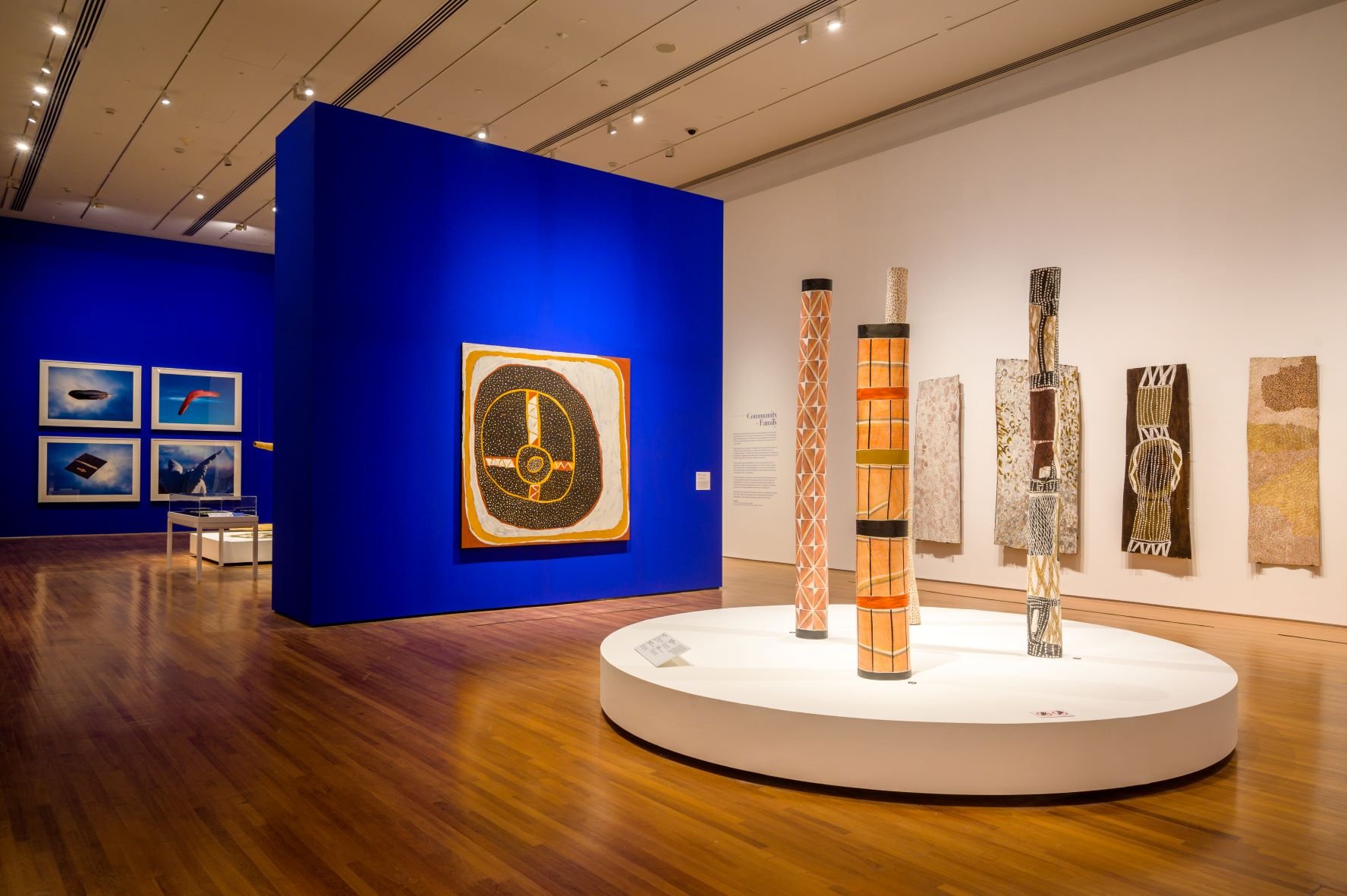  Installation view, ‘Ever Present: First Peoples Art of Australia’, National Gallery Singapore 2022. Image credit: Joseph Nair, Memphis West Pictures. 
