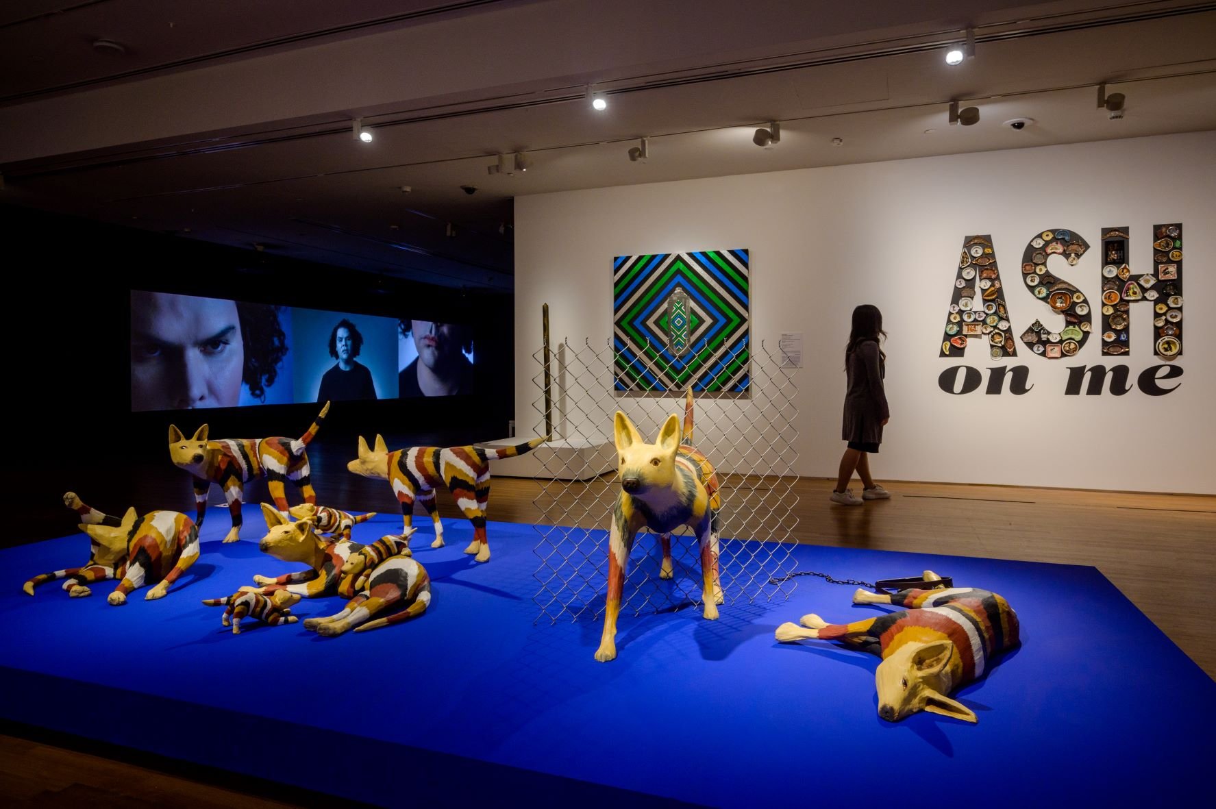  Installation view, ‘Ever Present: First Peoples Art of Australia’, National Gallery Singapore 2022. Image credit: Joseph Nair, Memphis West Pictures. 