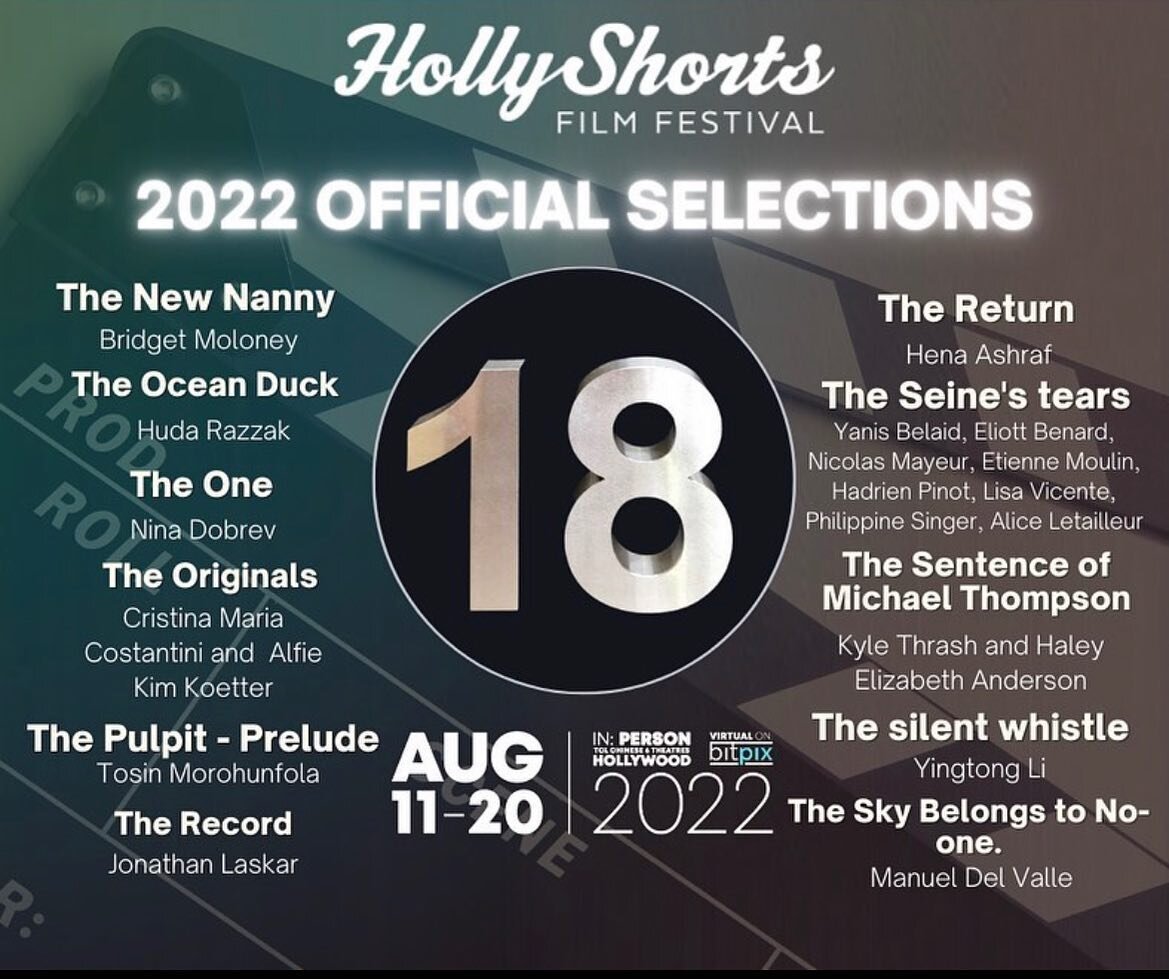 We are honored to appear in our 2nd short film festival tonight at 10pm in Hollywood at the historic TCL @chinesetheatres during HOLLYSHORTS 2022!!!

&ldquo;The Pulpit: Prelude&rdquo; will continue its festival tour through the rest of the year so st