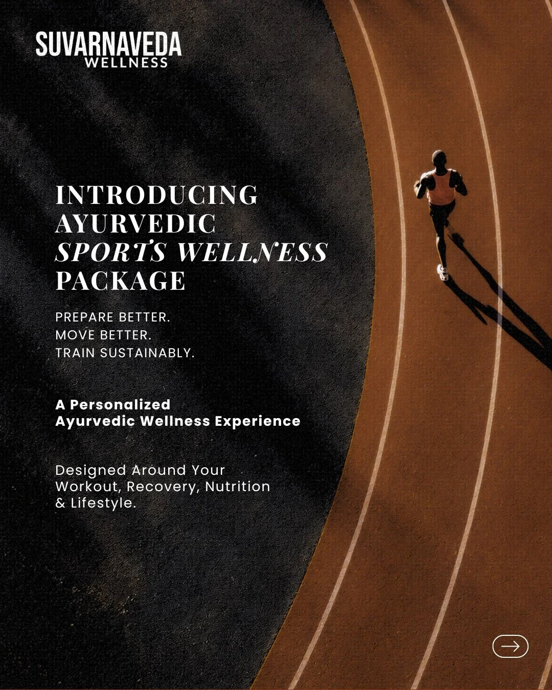 Whether you run, lift, swim, train or simply love staying active, Sports Wellness at Suvarnaveda is created around the way your body moves, recovers and lives.

Four programmes bringing together preparation, recovery, mobility, nutrition and sustaina
