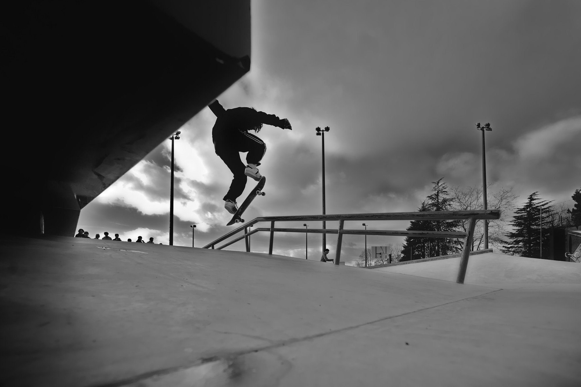 Ollie d'un jeune rider lyonnais