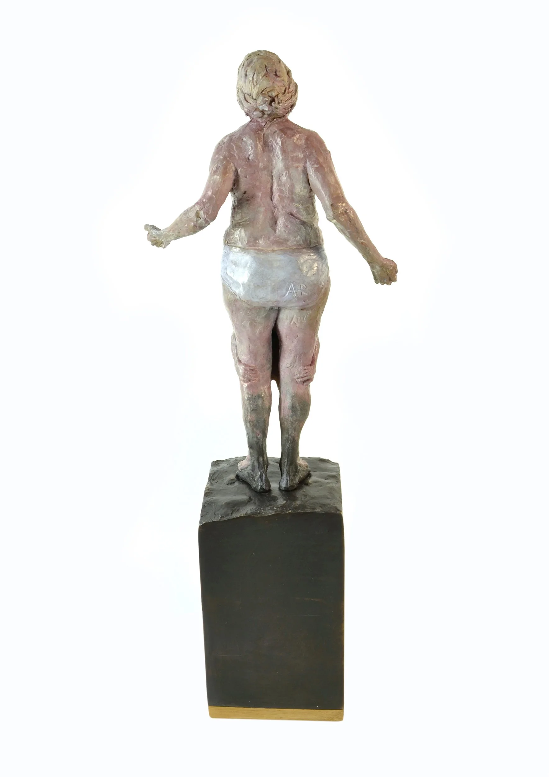 AlRoberts_Madonna and Child 3. bronze, bronze base with Tas oak. 49.5cm x 10cm x 17.5cm.jpg