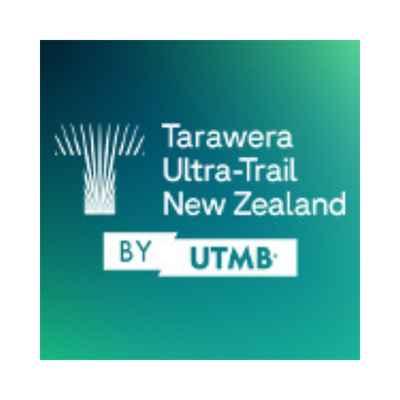 Logo of Tarawera Ultra-Trail New Zealand by UTMB with a stylized tree graphic.