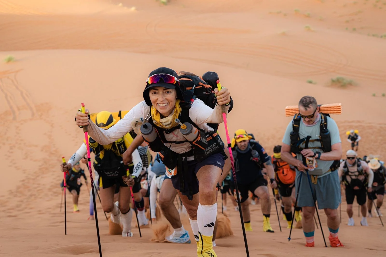 Janet Steer, a runner for Flat Rock Endurance participating in Marathon des Sables in 2026.