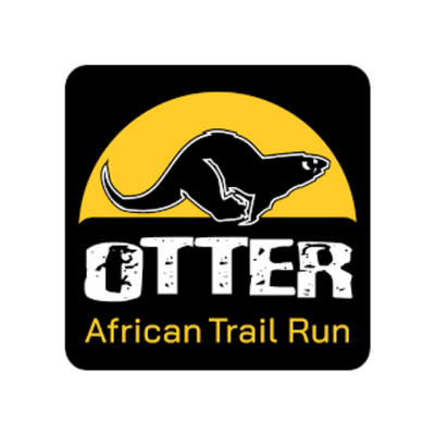 Logo for Gitter African Trail Run featuring a black rat silhouette on a yellow circle background with the text 'GITTER African Trail Run'.