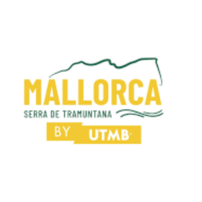 Logo for Mallorca, Serra de Tramuntana, by UTMB, featuring mountain outline and wave graphic.