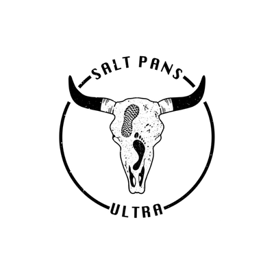 Logo featuring a cow skull with horns, with the text 'Salt Pans Ultra' curved around the skull.