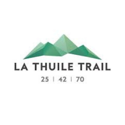 Logo featuring green mountain peaks with the text 'LA THUILE TRAIL' and the numbers '25 | 42 | 70' beneath.