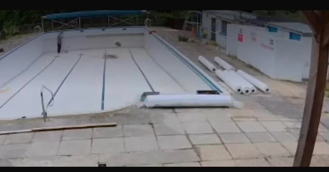 Great progress being made on the pool phase II works. 
The pic below shows the pool cleaned and ready for the liner installation. You can see the rolls of liner underlay ready to be fitted lying next to the pool. 
All of the pipework is now complete