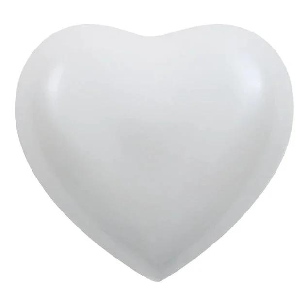 A white heart-shaped balloon against a plain background.