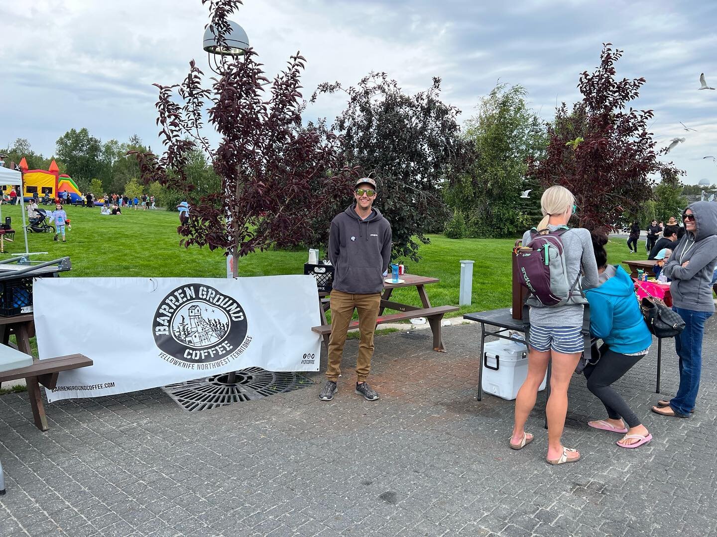 Thank you @barrengroundcoffee for stepping up and supporting Yellowknife Pride with both prizes and free coffee for our Pride in the Park event! We know people absolutely loved it! #ykpride2022