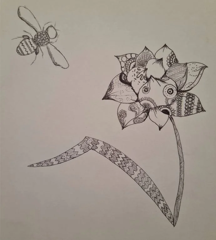 doodle floer by kay allen.JPG