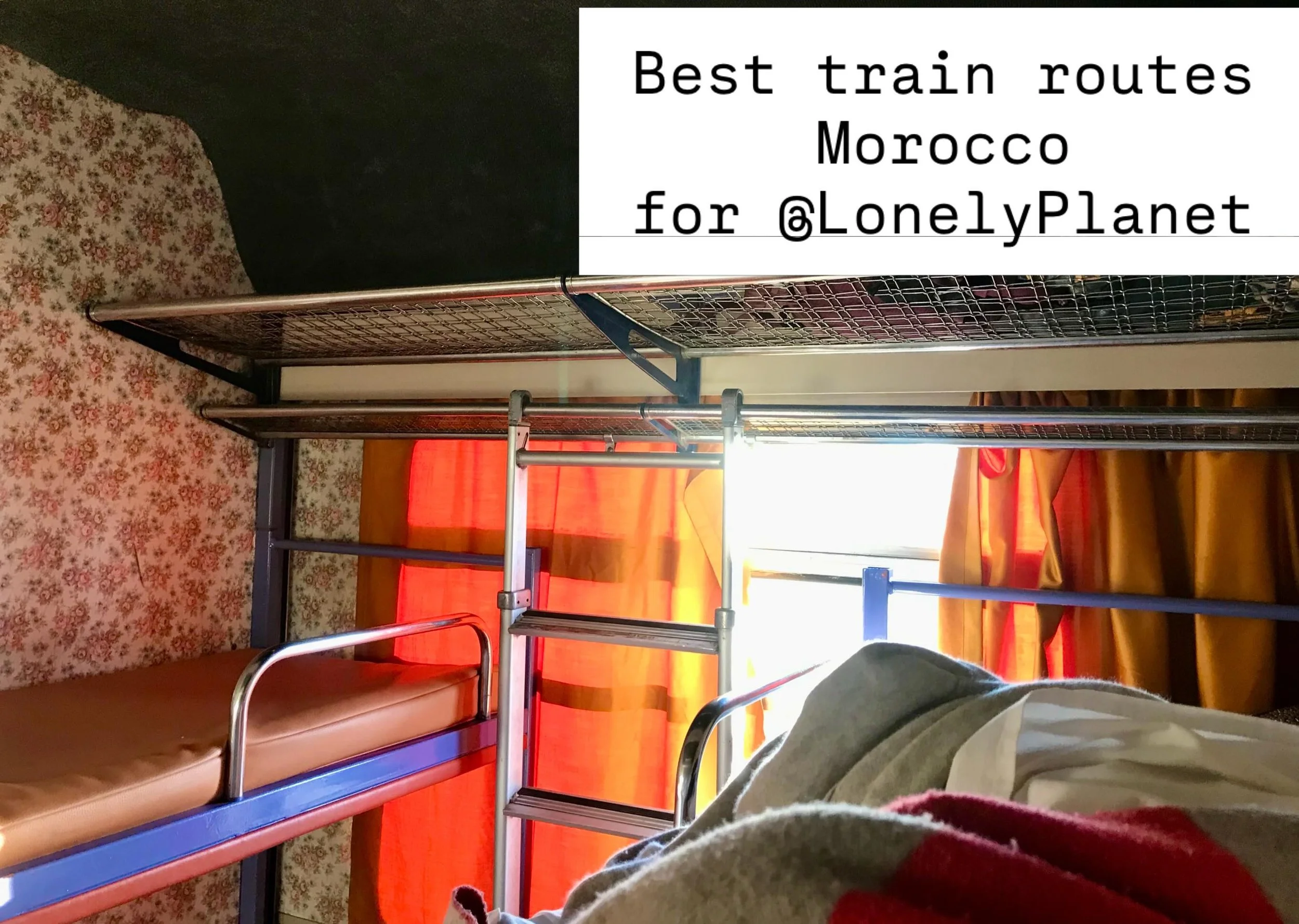 This one is for all you train geeks out there. Or just people who love train travel and awesome real experiences. 

The first pic was taken in February 2020, on the sleeper train from Tangier to Marrakech. I loved it!  Something so special about arri
