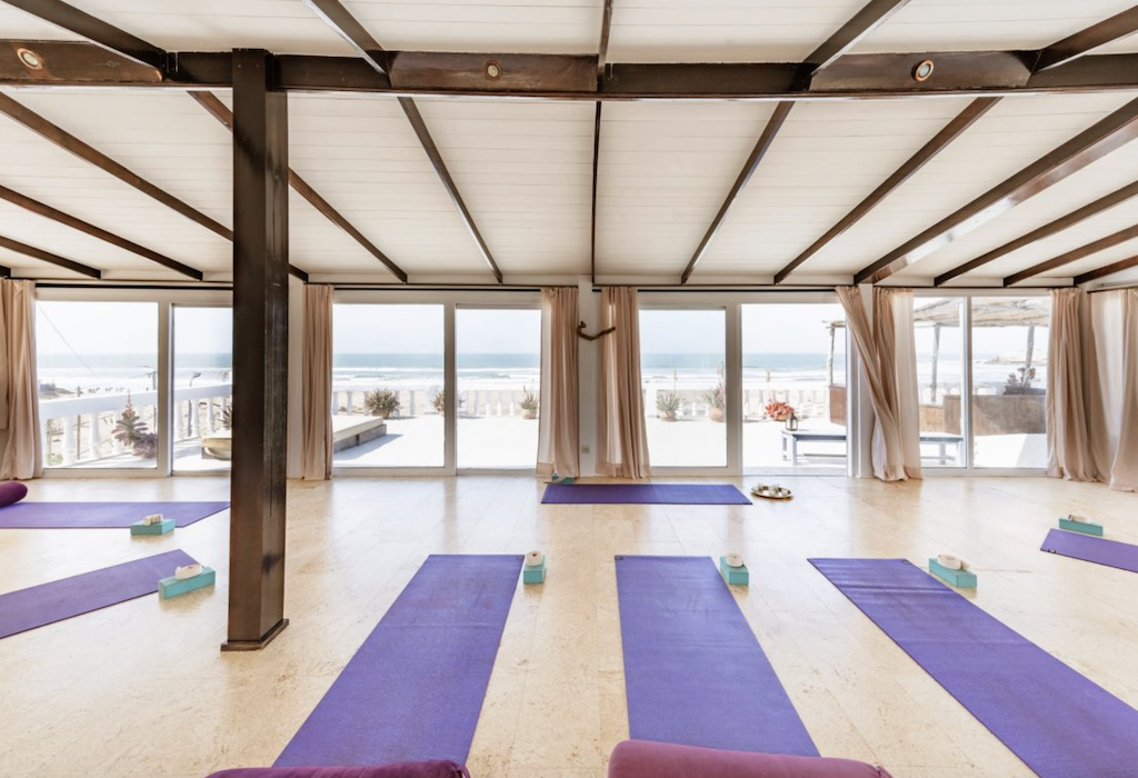 Villa Mandala yoga shala with beach view