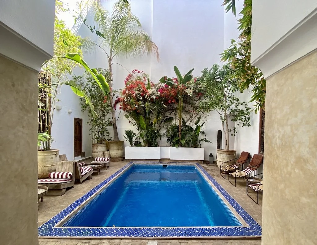 riad courtyard pool Riad L'Orangeraie