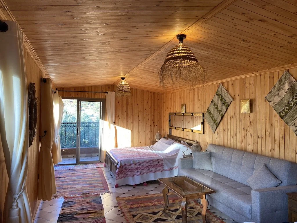 chalet interiors family room ouirgane ecolodge