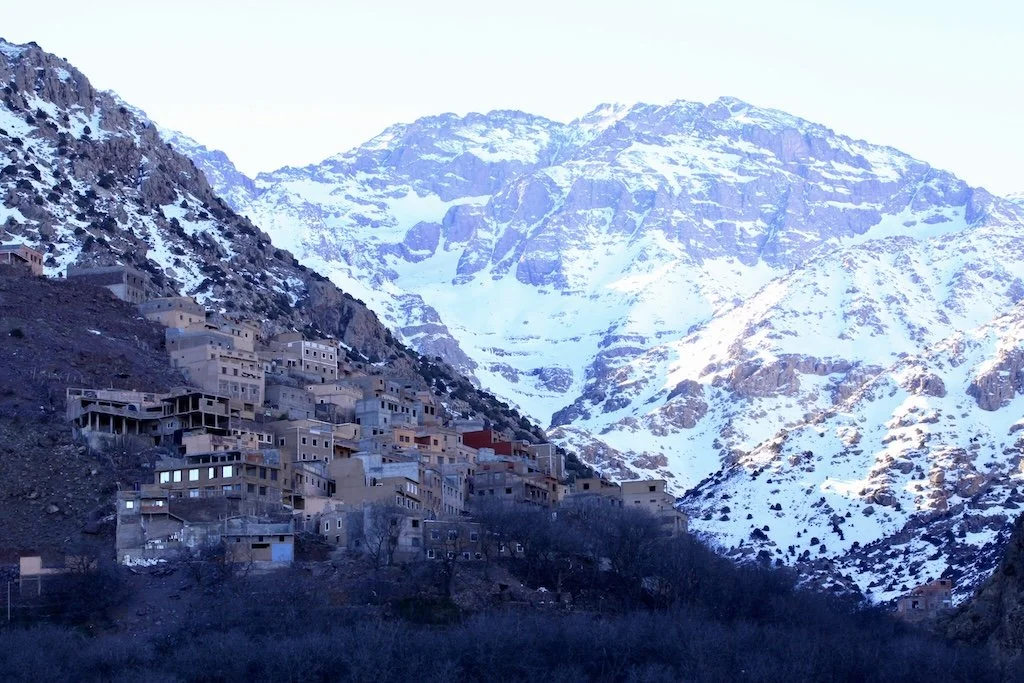 Mount Toubkal from Kasbah du Toubkal Imlil