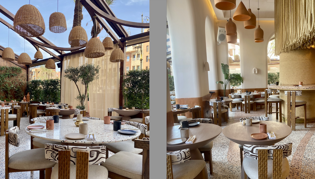 Mizaan's beautiful dining tables Gueliz