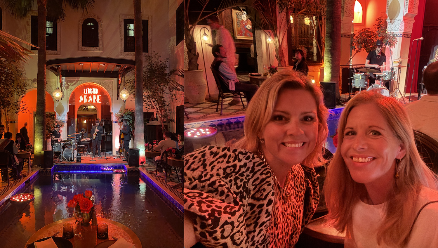 dining and jazz show poolside at Le Bistro Arabe