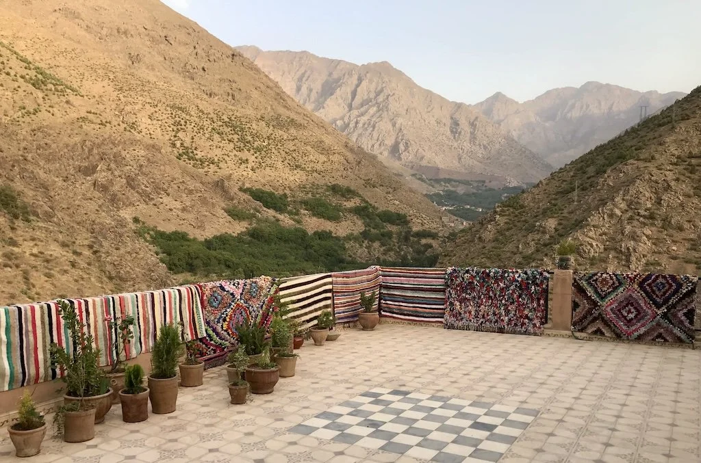 Terrace for yoga at Berber Family Lodge