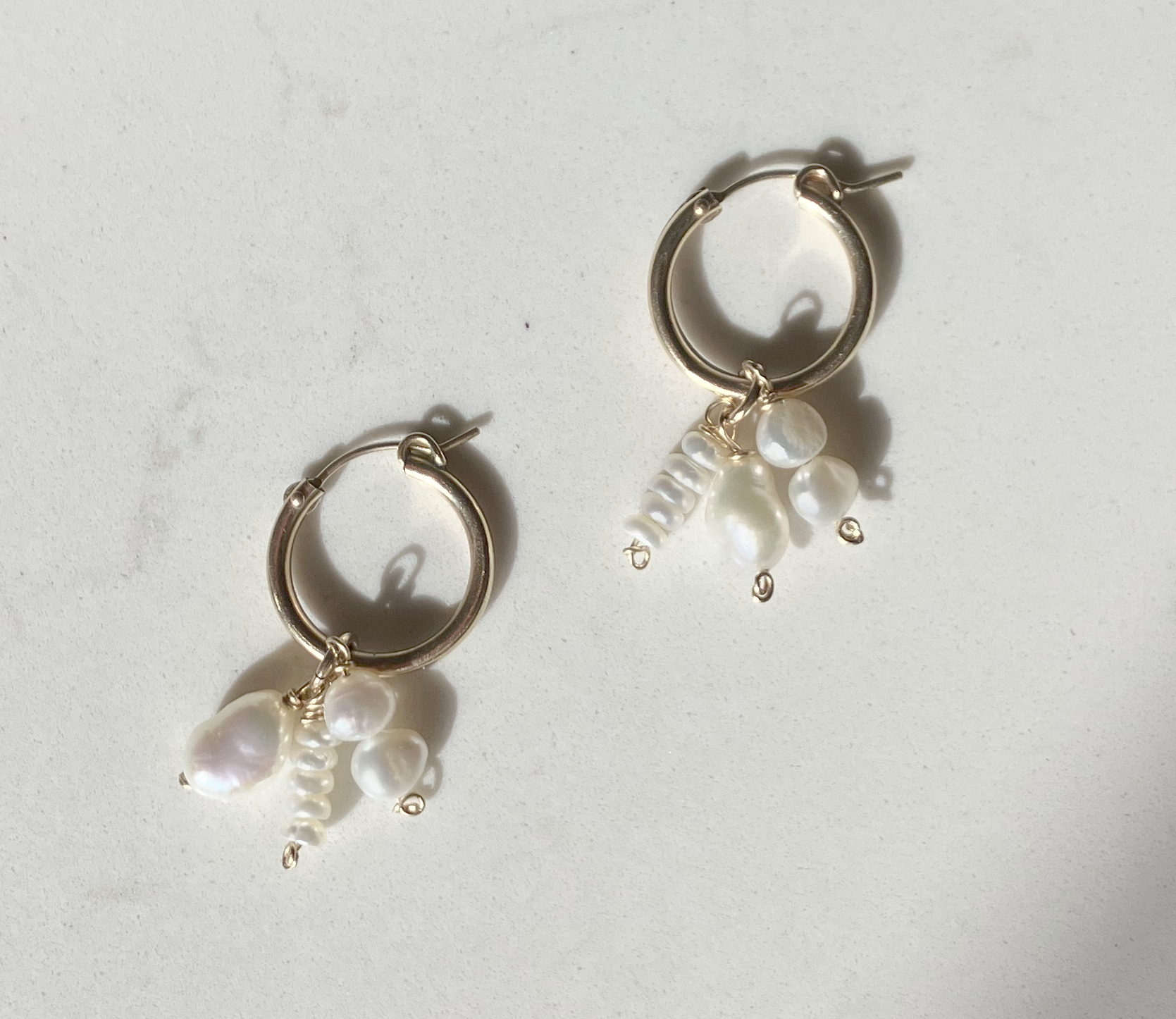 Pearl drop & hoops
