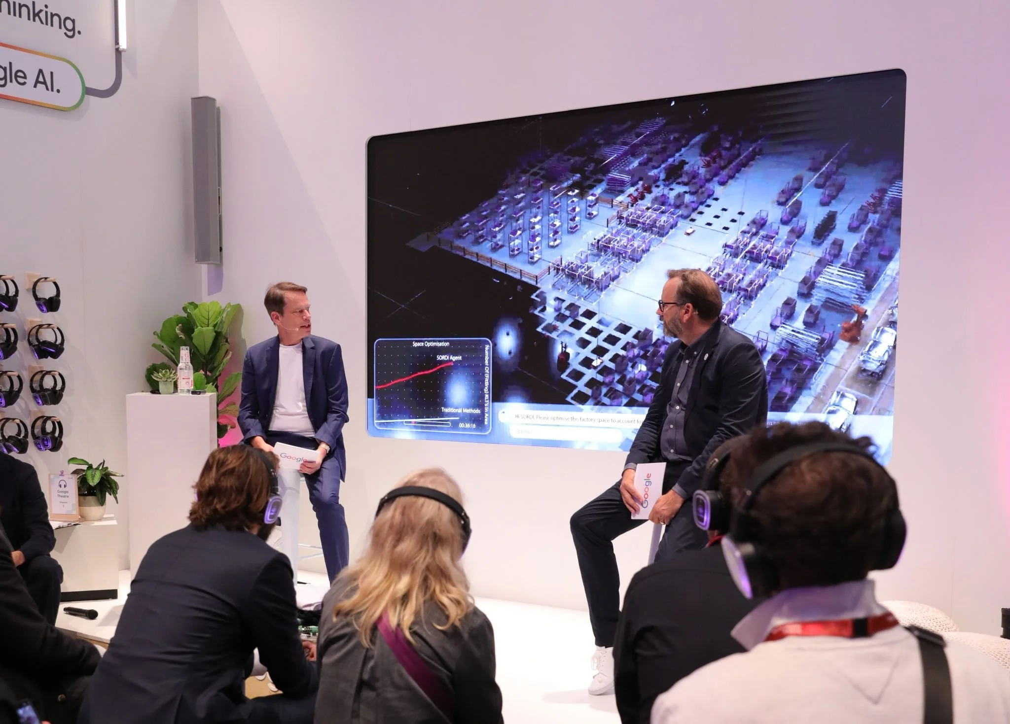 Visualization of SORDI.ai's latest Agentic AI innovation for factory space optimization