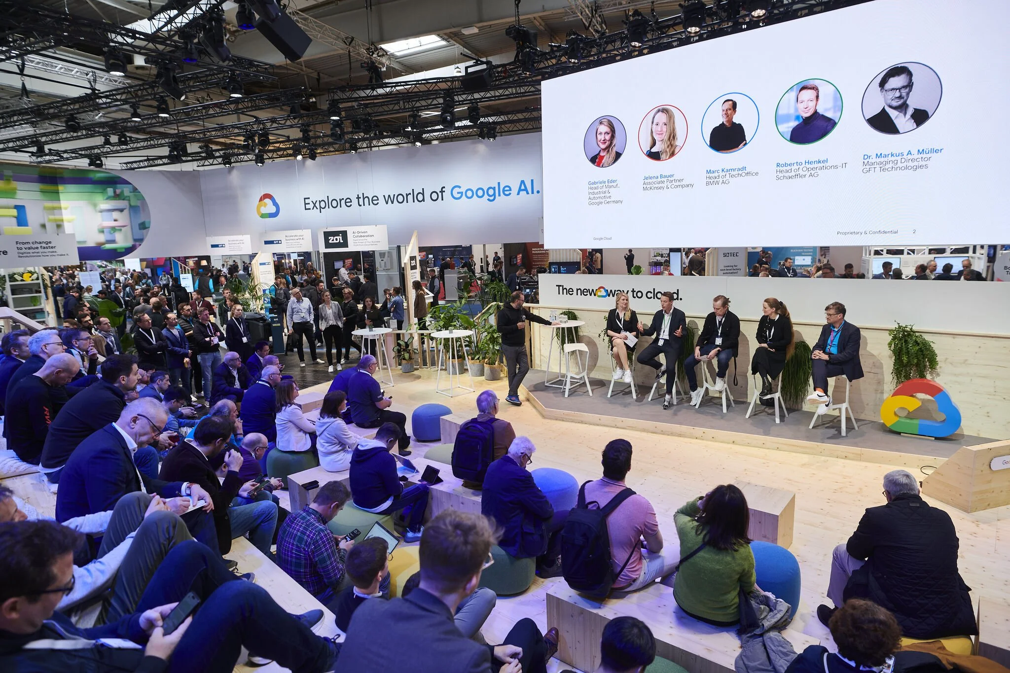 Powerful exchange on the future of industrial AI with leaders from GFT, Google Cloud, McKinsey, BMW Group (Marc Kamradt), and Schaeffler