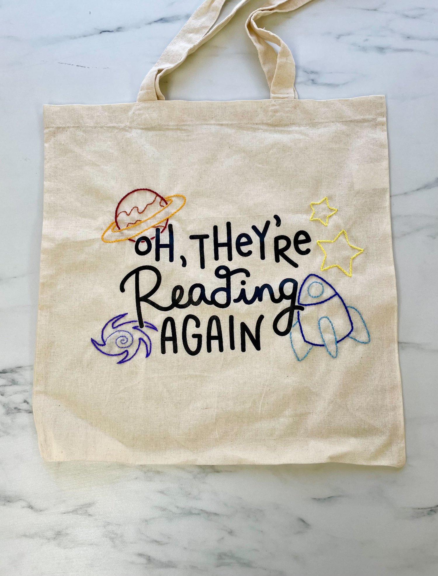 Oh, They're Reading Again Custom Tote: Open Book — That's Novel Books