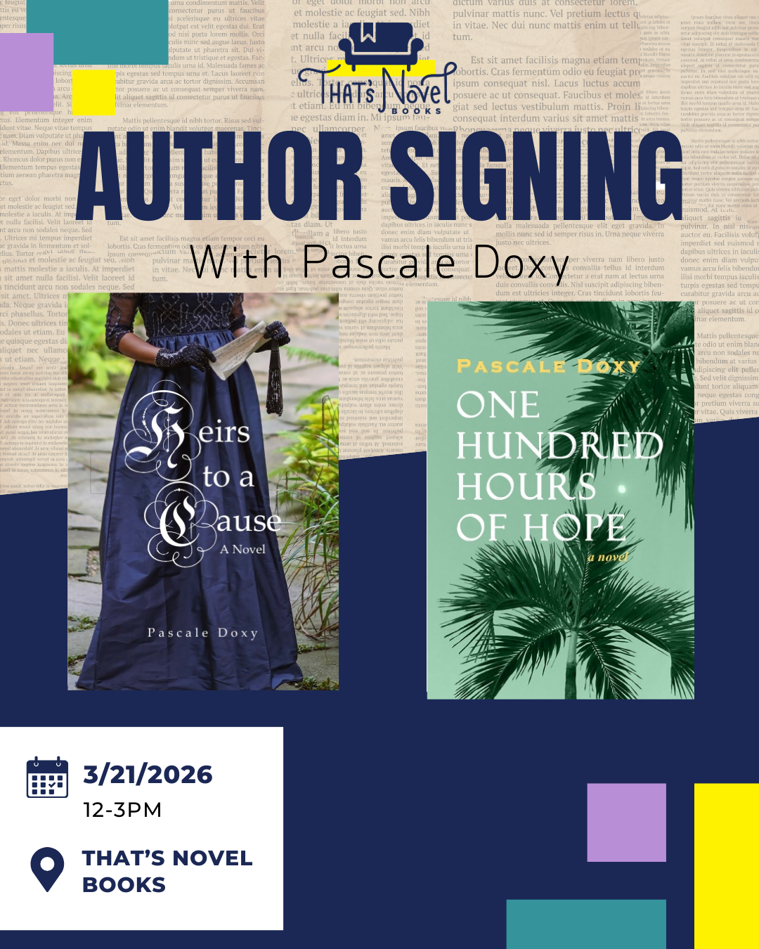 Book Signing with Local Author Pascale Doxy