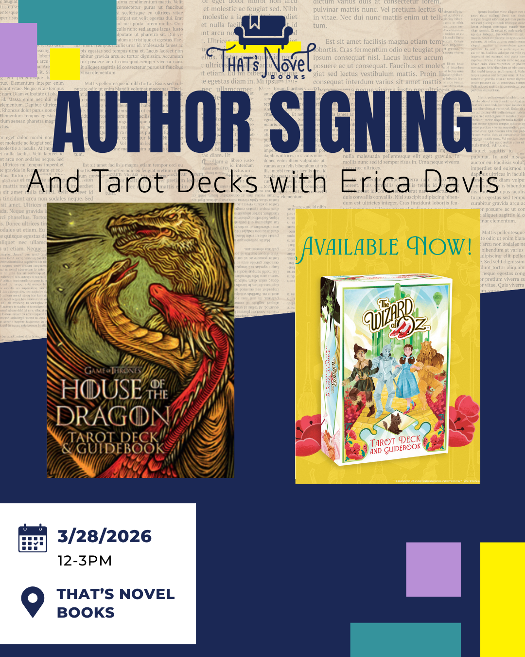 Book Signing and Tarot Decks with Erica Davis