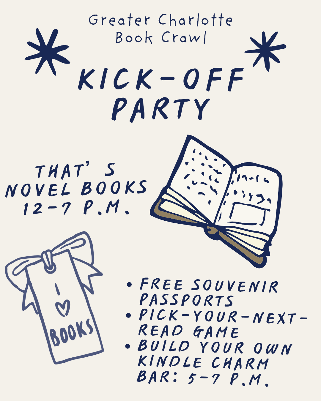 Greater Charlotte Book Crawl Kick-Off Party