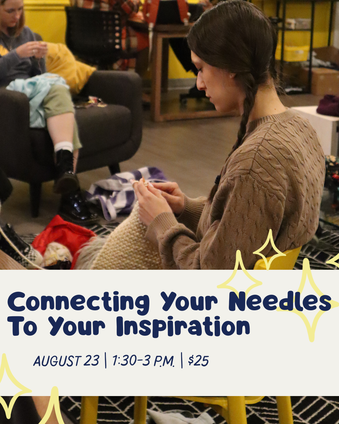 Connecting Your Needles To Your Inspiration: Knitting Class