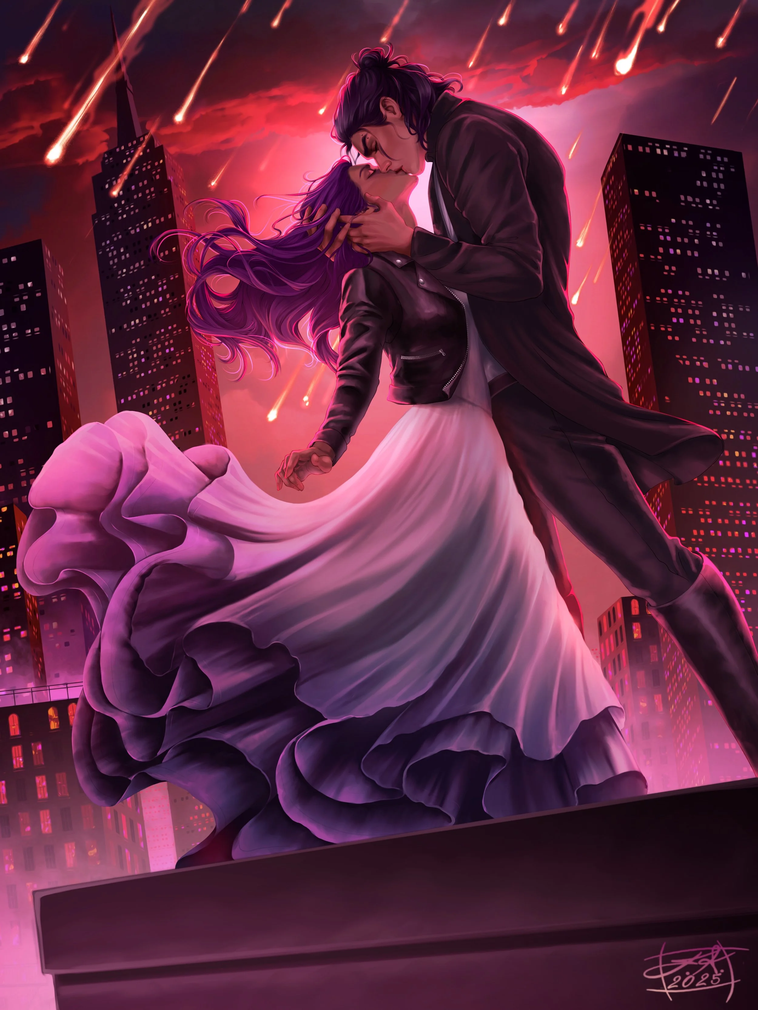 Poet and Rook on Roof - Art by allexandracurte.JPG