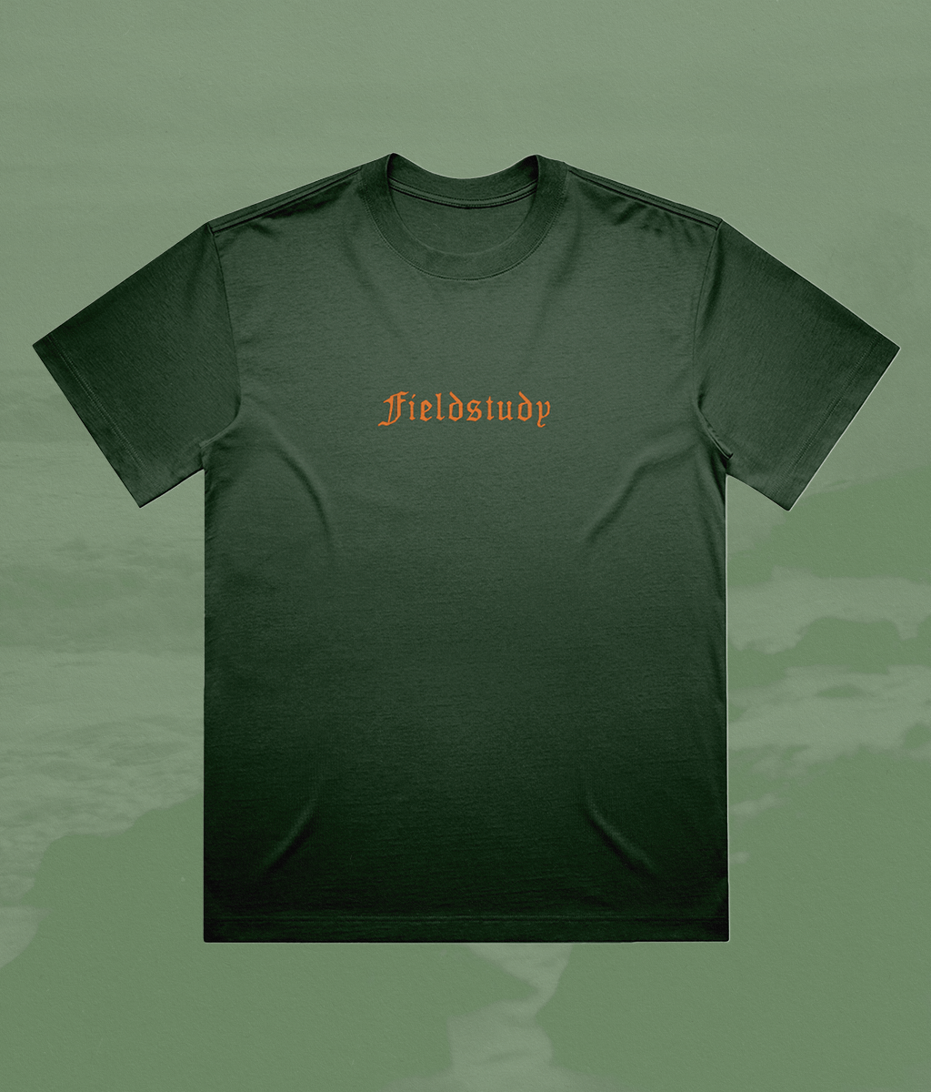 Fieldstudy Heavy Tee - Deep Green/ Tangeringe