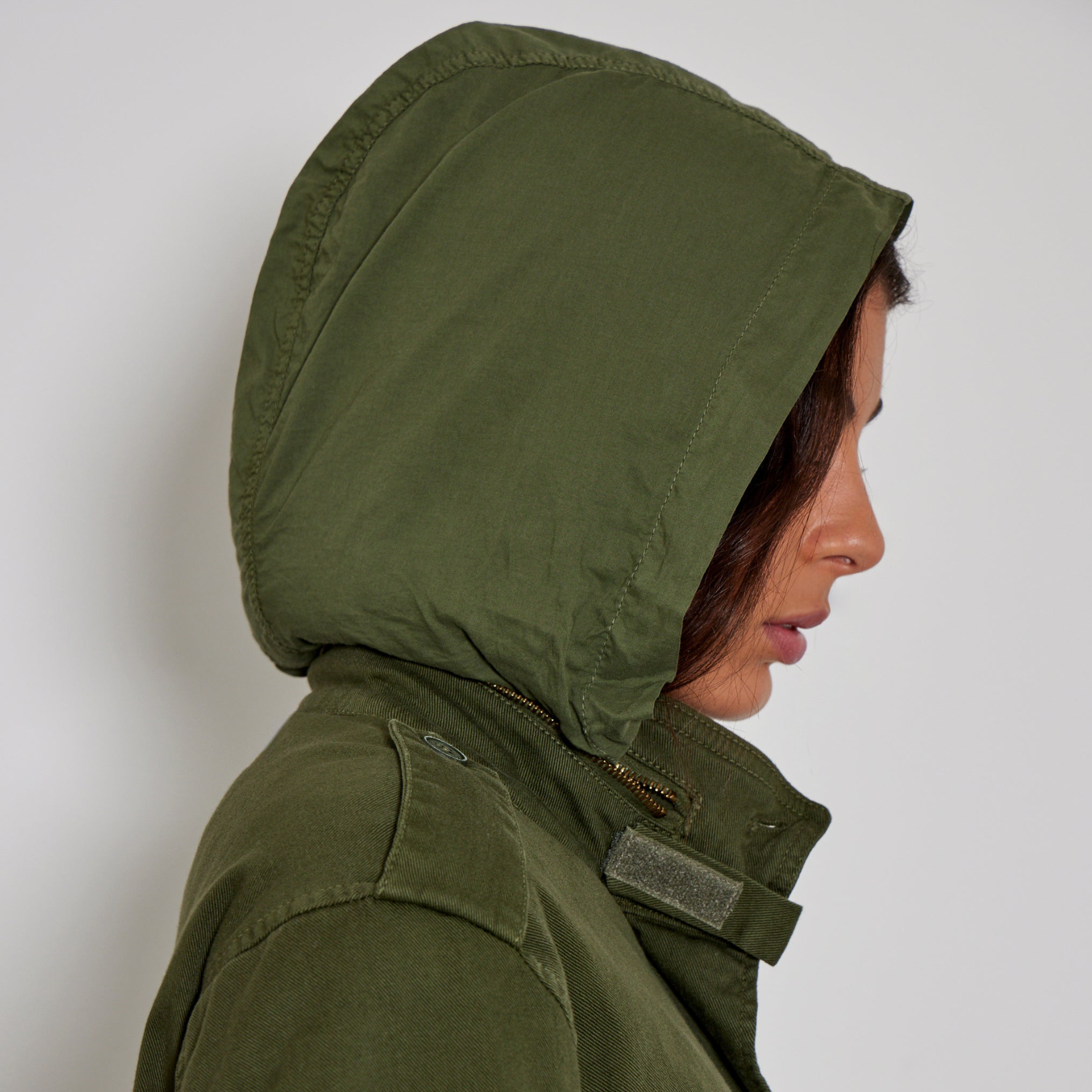 FIVE-JEANS Vinola Kaki Hood Detail