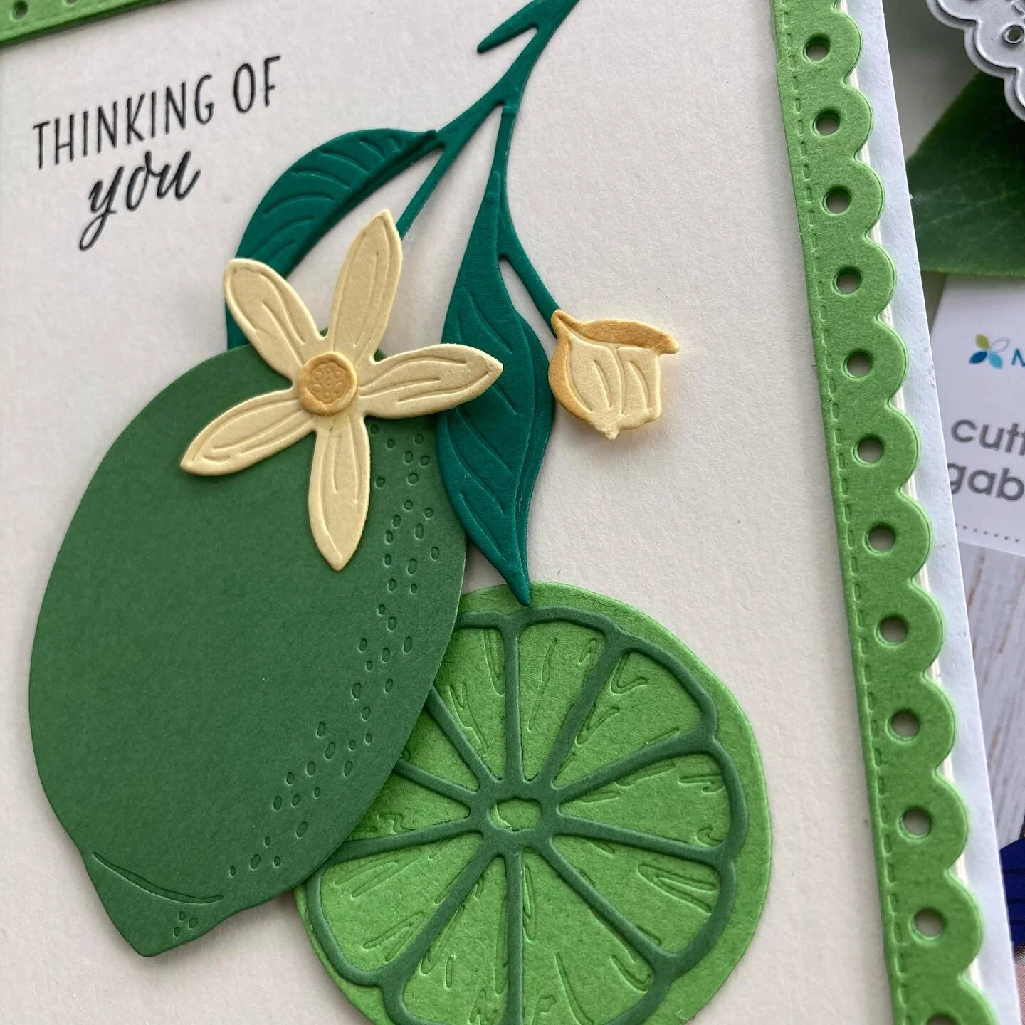 Lime-a-riffic! Card by @katedeignancards using our Lemon die set&hellip;yes, it&rsquo;s citrus-versatile. 🍋💚🍋💚

Find it at @hobbylobby online or in store! 

#lemon #lime #lemonlime #lemonlife🍋 diecutting #papercrafting #craftersofinstagram