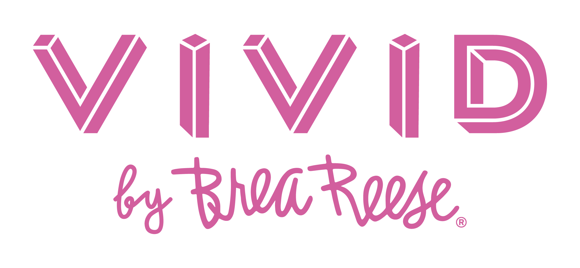The image features a logo with the text 'VIVID by Brea Reese' in pink and purple colors, with a stylized, three-dimensional look.