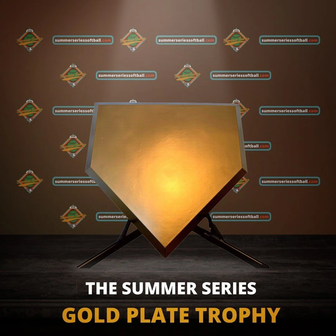 Introducing... The Summer Series Gold Plate Trophy. #summerseriessoftball