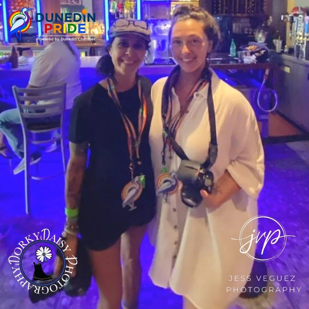 Dunedin Pride Week is officially in full swing! We'd like to do a huge shout-out to these two creative geniuses - and a couple of the best photographers around! If you see Lisa from @dorkydaisyphotography and Jess from @jessveguezphotography, give th
