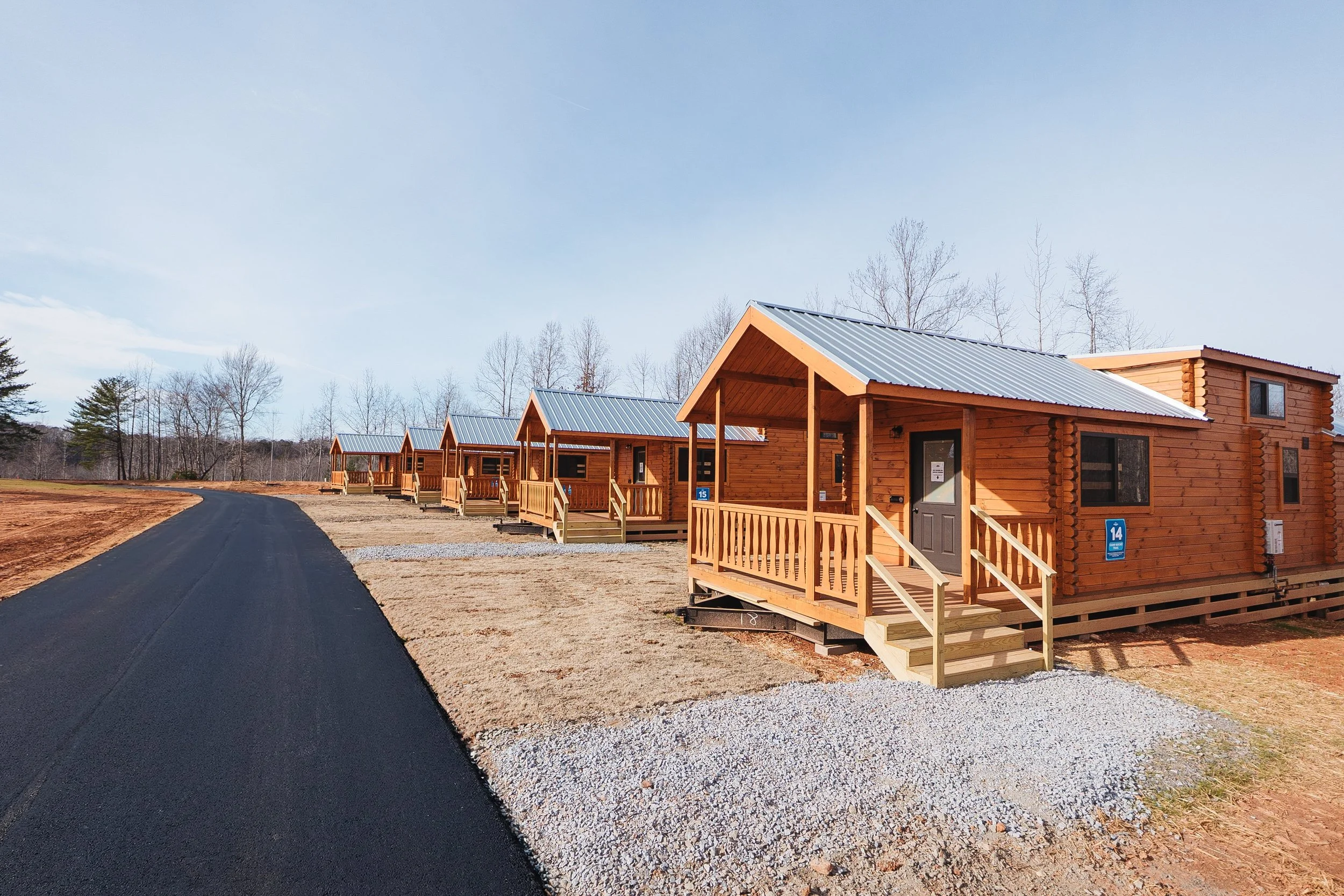 Outside Lancaster Cabins