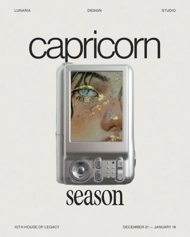 HAPPY CAPRICORN SEASON ♑️

As we move into Capricorn season, we&rsquo;re officially entering the 10th House of Legacy aka the part of your chart (and your brand) that governs your reputation, leadership, visibility, and the work you&rsquo;re here to 