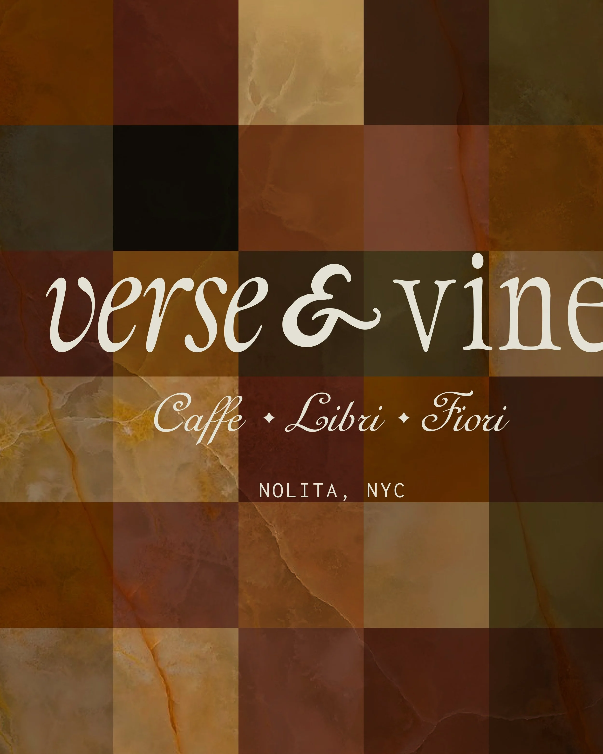 A brand that feels like autumn 🍂 

Verse &amp; Vine is a caf&eacute;, a bookstore, and a flower shop all rolled into one, because why settle for just one dream when you can have them all?

Picture Italian caf&eacute; meets modern nostalgia ⎯ muted t